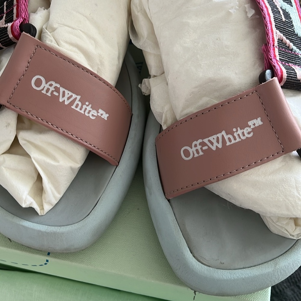 Off-White Trek Sandal Pink and Black Sandals - Size 9 - Picture 9 of 9